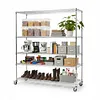 [US Local Warehouse] 5 Tier Wire Storage Rack with Wheels Garage Shelving Each Layer Support 250KG Shelving Units 70.87x59.76x23.98in for Warehouse Hospital Commercial Space