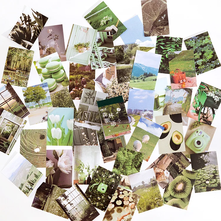 JOURNALSAY 50 Sheets Aesthetic Landscape Mini Journal Sticker Art Book
