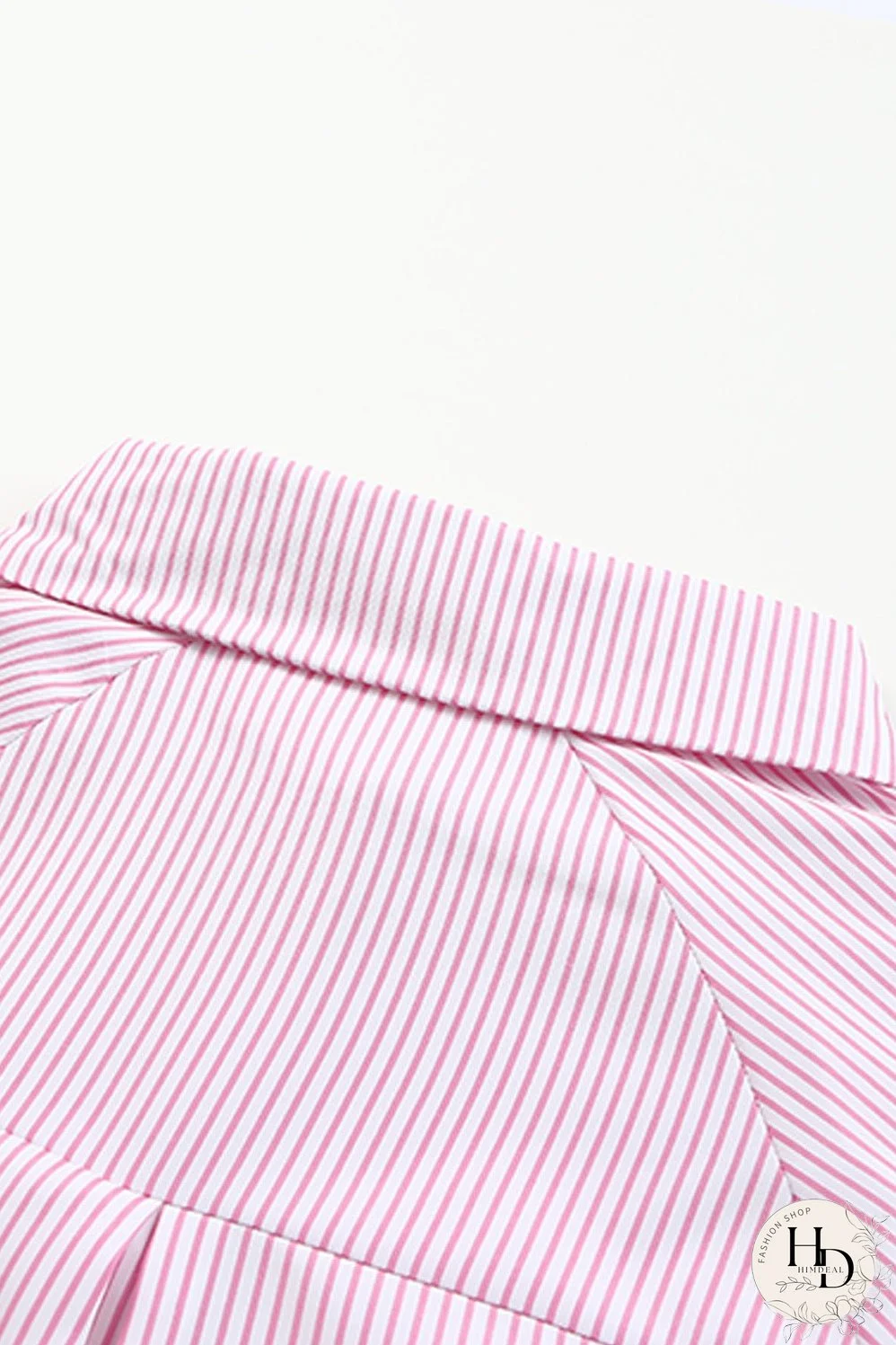 Simple Solid Lapel Button Long Sleeve Blouses