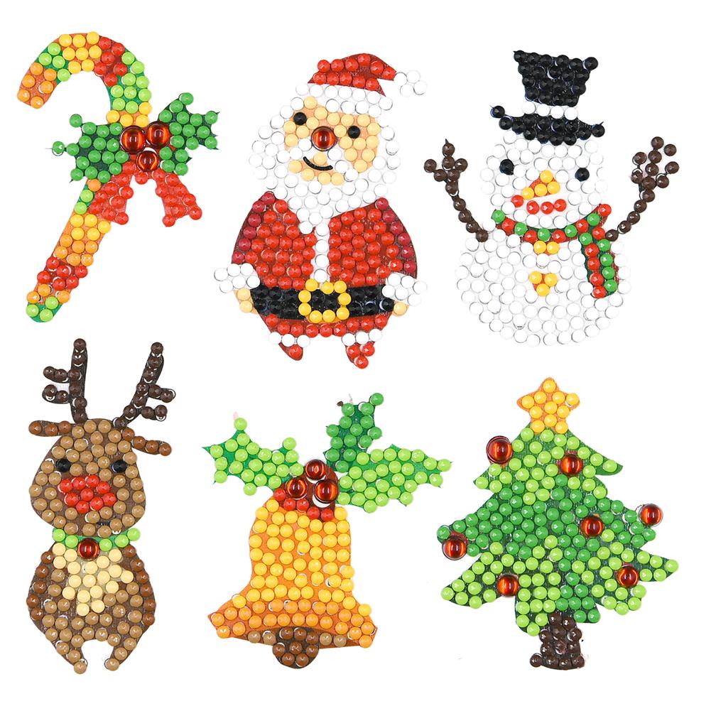 

6pcs Santa Claus Animal- 5D DIY Craft-Sticker, 501 Original