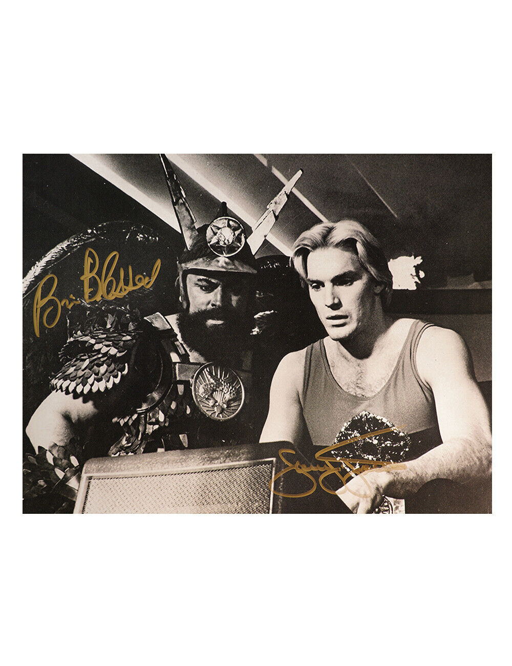 Flash Gordon Print Signed by Sam J Jones & Brian Blessed 100% Authentic With COA