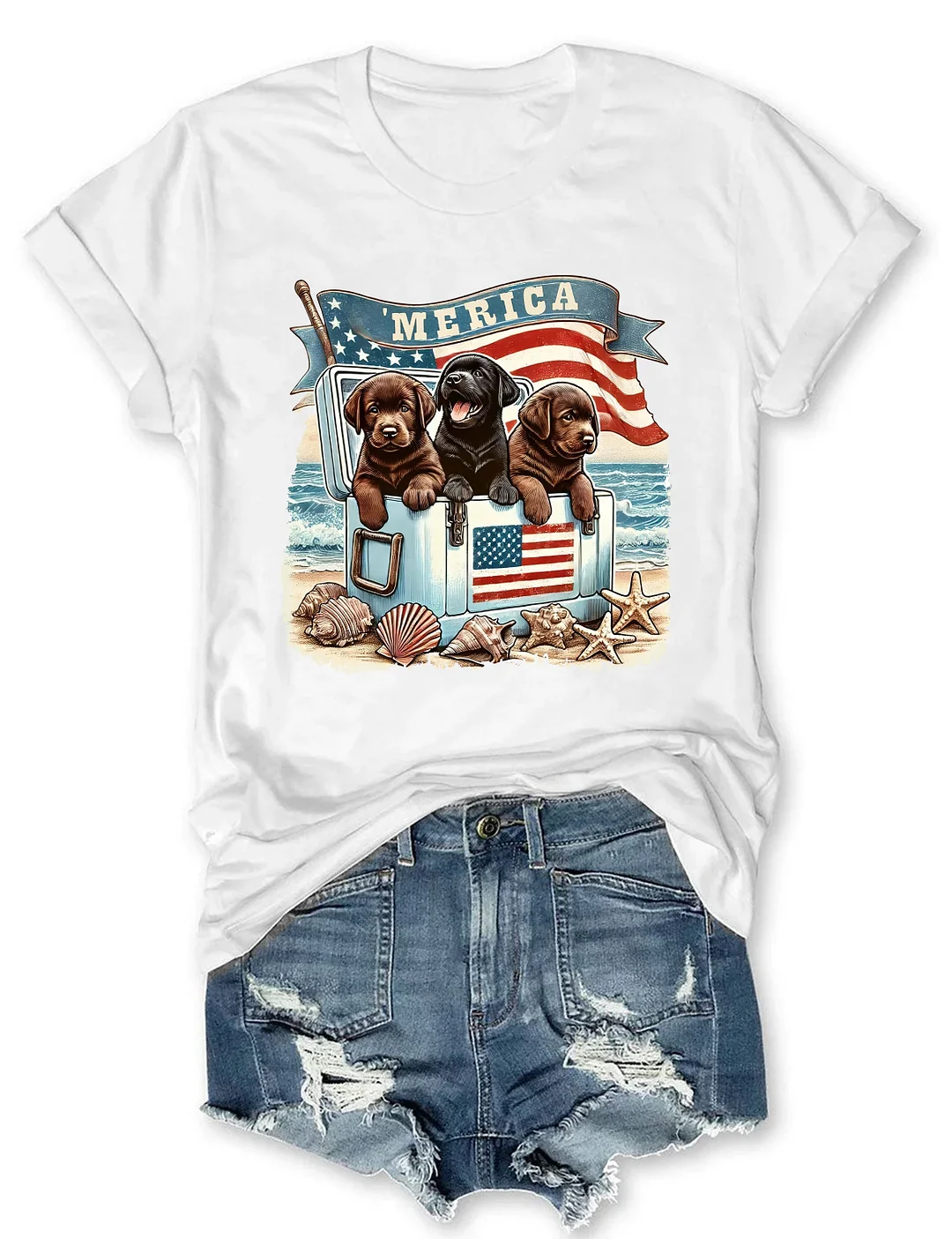 Patriotic Labrador T-shirt