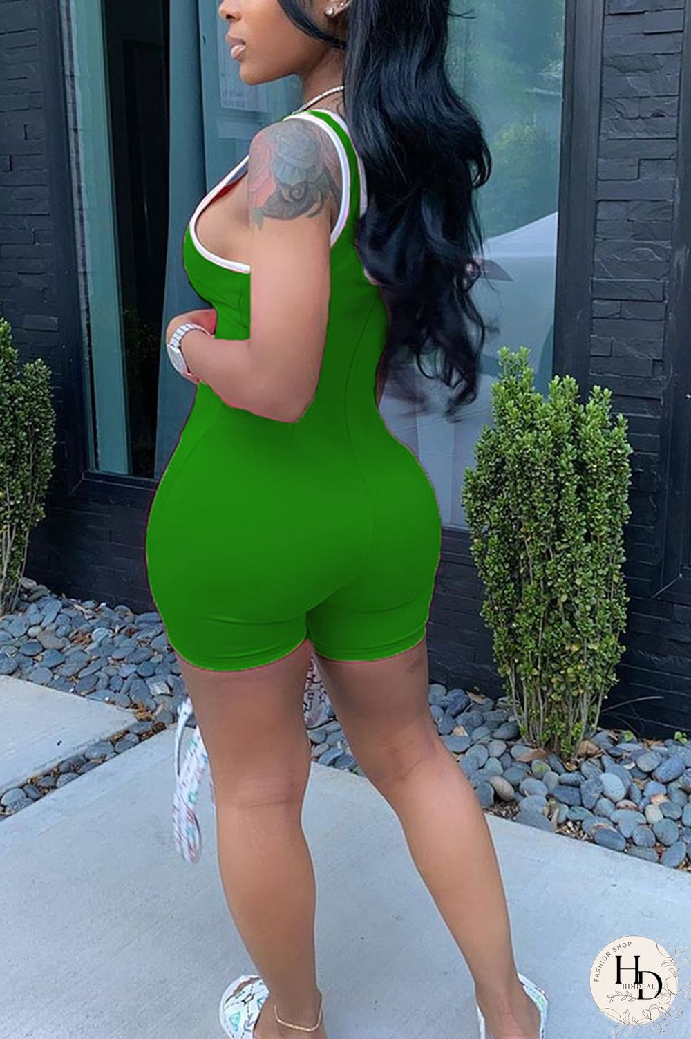 Red Fashion Casual Solid Sleeveless Square Jumpsuits