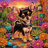 Diamond Painting-DIY Crystal Rhinestone Happy Chihuahua