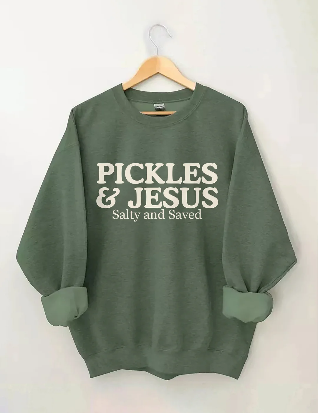 Pickles And Jesus Salty And Saved Sweatshirt