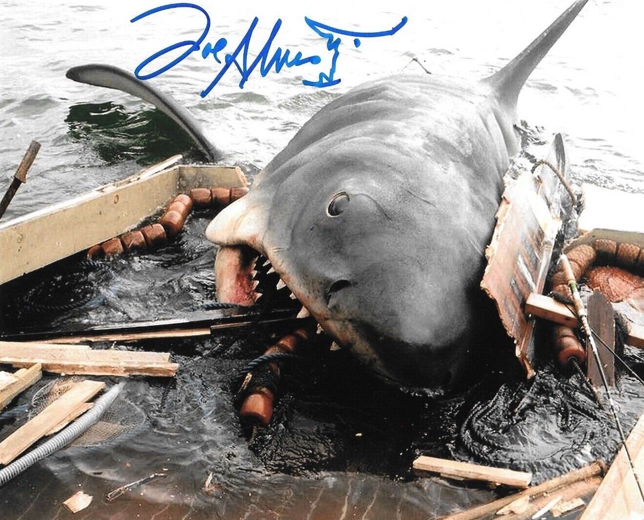 * JOE ALVES * signed 8x10 Photo Poster painting * JAWS SHARK DESIGNER * PROOF * COA * 5