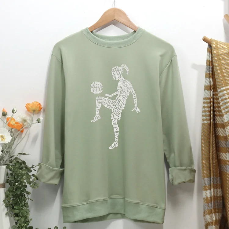 Soccer Player Women Casual Sweatshirt