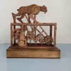 3D Wooden Model Mechanical Gear Drivetoothed Saber-toothed Tiger Automata Movable Three-dimensional Wooden Model Adult Wooden Crafts