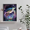 Peinture diamant perceuse ronde tortue de mer-30*40cm