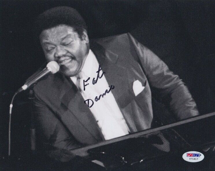 Fats Domino signed 8x10 Photo Poster painting in-person PSA/DNA