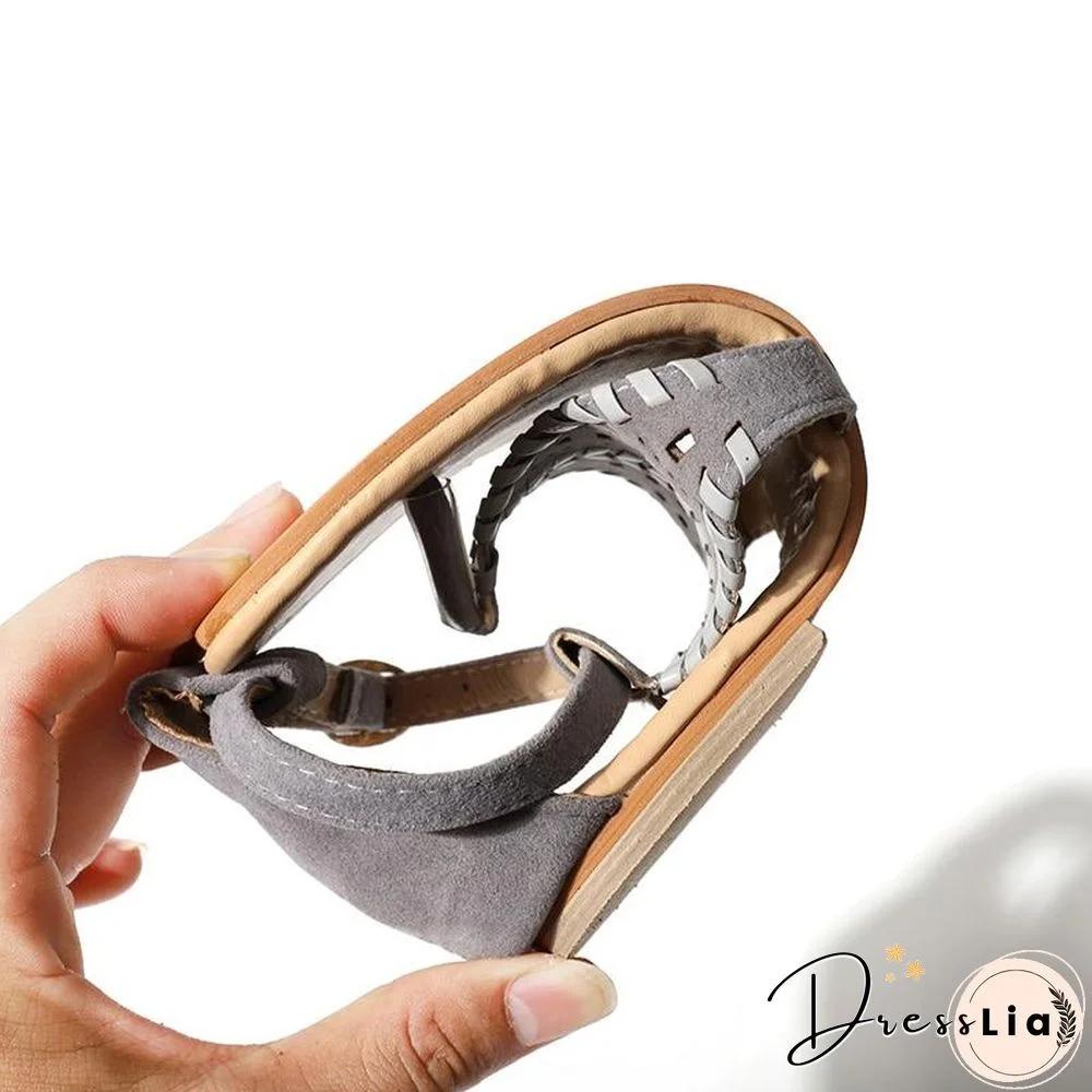 Women Plus Size Flat Shoes Cut Outs Flip Flops Casual Beach Sandal