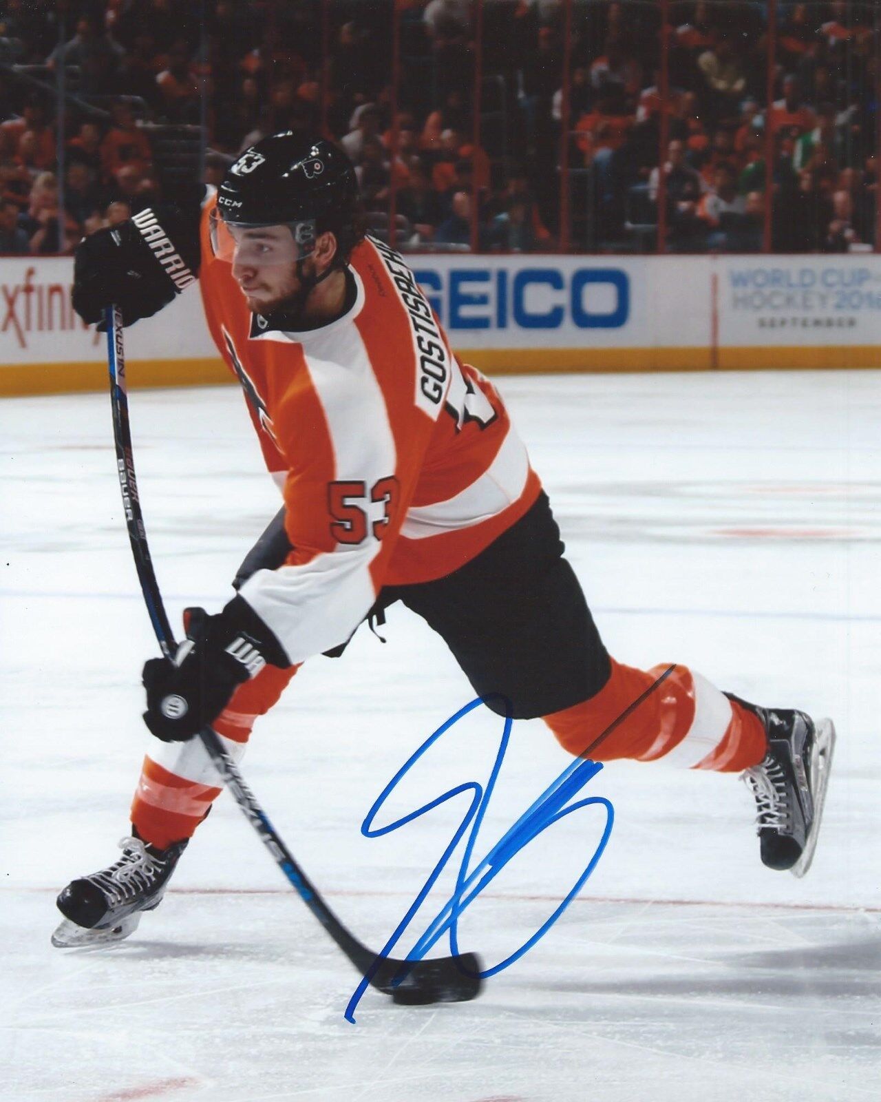 Shayne Gostisbehere Signed 8x10 Photo Poster painting Philadelphia Flyers Autographed COA E