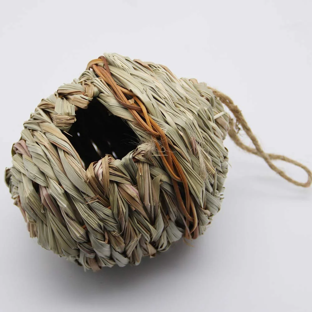 Grass Hand Woven Bird House For Outdoor Hanging