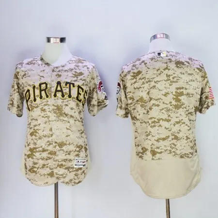 Pirates Blank Camo Flexbase Authentic Collection Stitched MLB Jersey