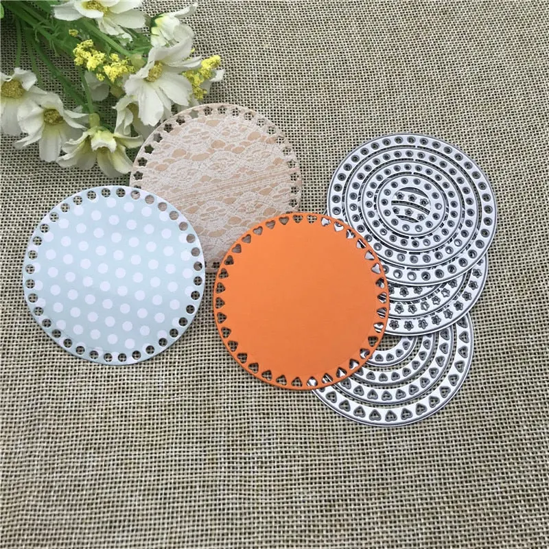 Lace RoundSuit frame Stamps Metal Cutting Dies Stencils For DIY Scrapbooking Decorative Embossing Handcraft Die Cutting Template