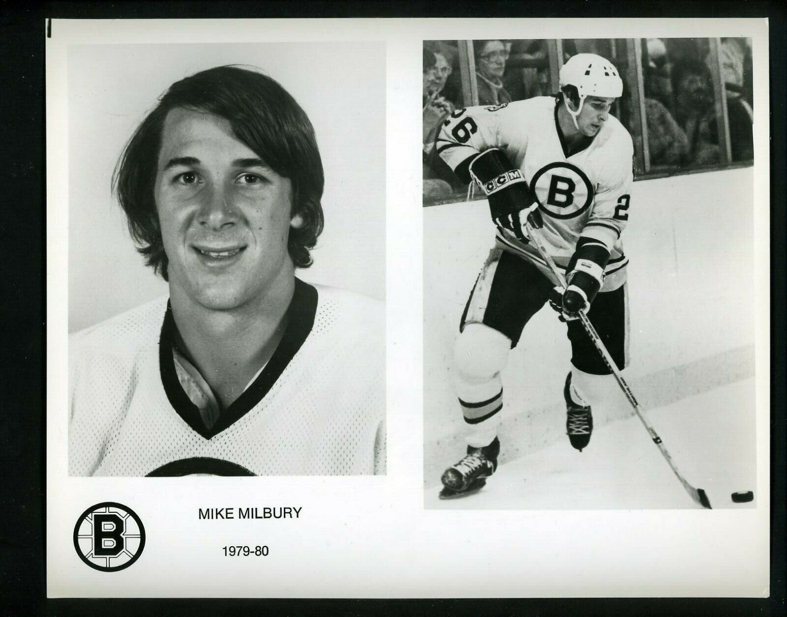 Mike Milbury Boston Bruins team issued 1979 Press Photo Poster painting