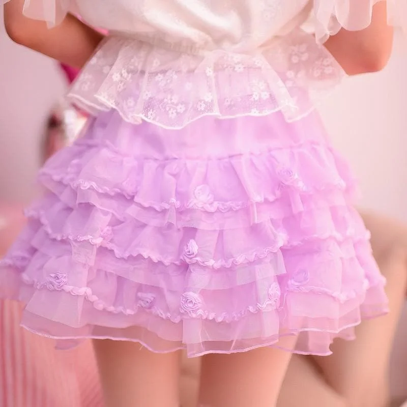 SML Purple Princess Layered Bubble Skirt SP165144