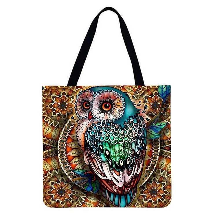 Owl - Linen Tote Bag