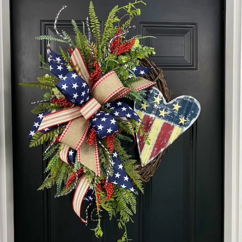💖Limited Time Offer💖45%OFF-Rustic Patriotic Summer Memorial Day Wreath