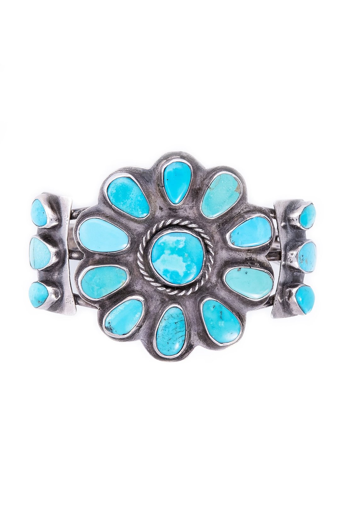 Cuff, Cluster, Turquoise, Vintage, '50's, 2722
