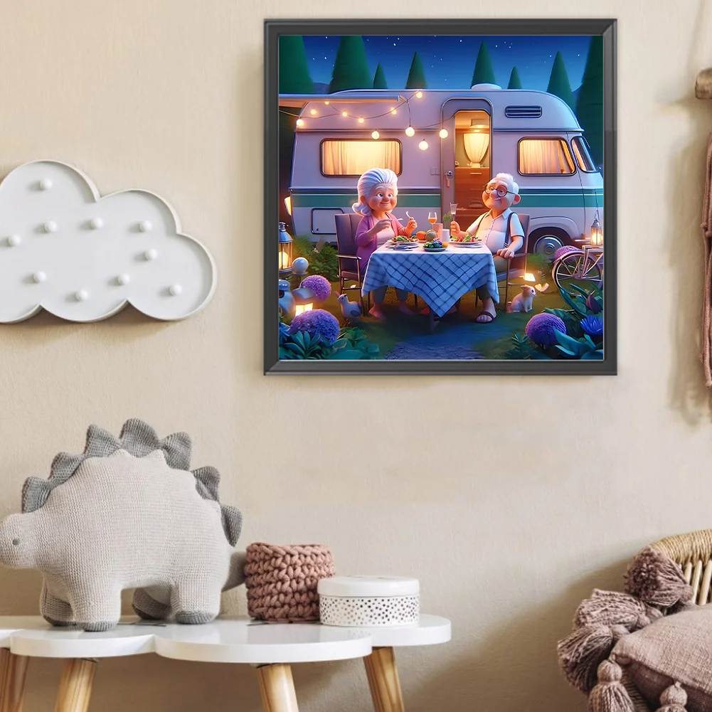 Diamond Painting - Full Round Drill - Campervan(Canvas|40*40cm)