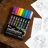 Dual Line Outline Markers with Shimmering Effect Sparkle Doodle Shimmer Marker Drawing Pens for Journaling Coloring Art Planning Supplies