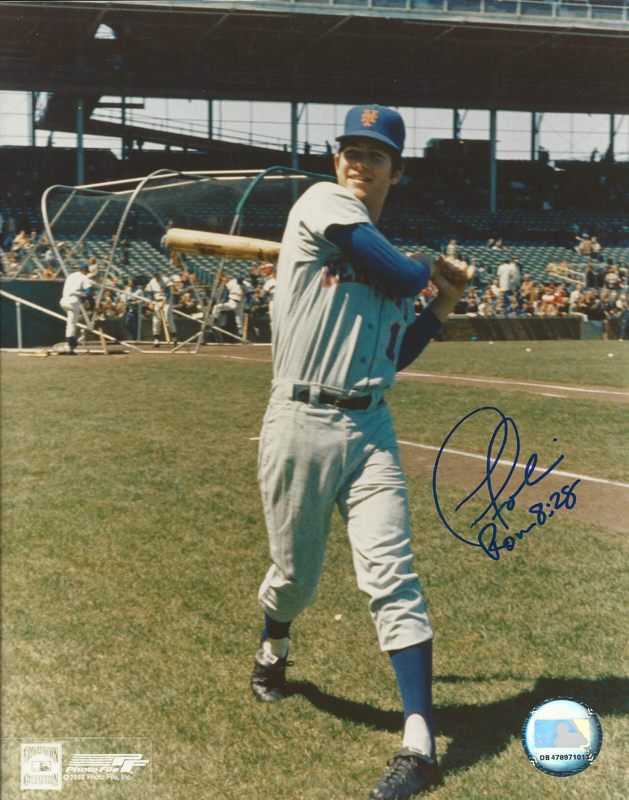 Signed 8x10 TIM FOLI NEW YORK METS Autographed Photo Poster painting - COA