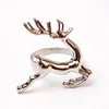 Leaping Elk Golden Silver Rose Golden Catering Napkin Ring