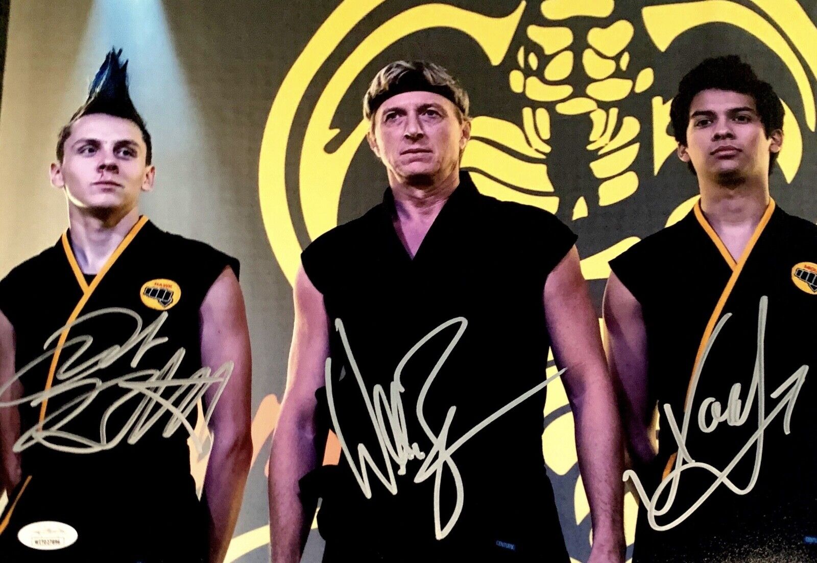 William Zabka, Xolo Mariduena, Jacob Bertrand Signed 11X14 Photo Poster painting Cobra Kai PSA