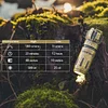 i18 Brass USB-C Rechargeable Keychain Flashlight 180 Lumen Mini Waterproof Strong Light Emergency Durable Key Flashlight