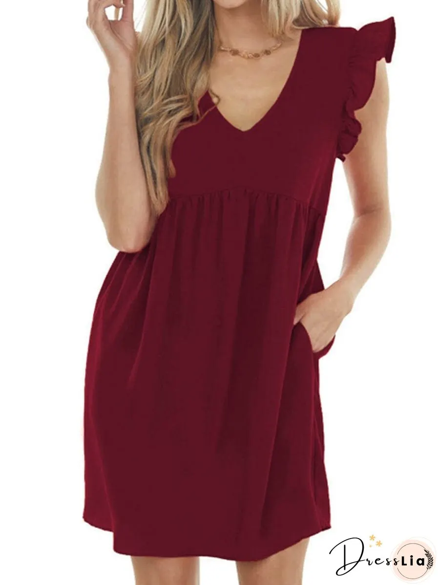 Crepe Mini Dress