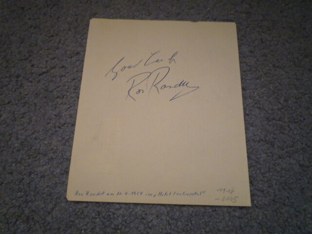 RON RANDELL (+2005) and BILL RAMSEY signed autograph In Person album page