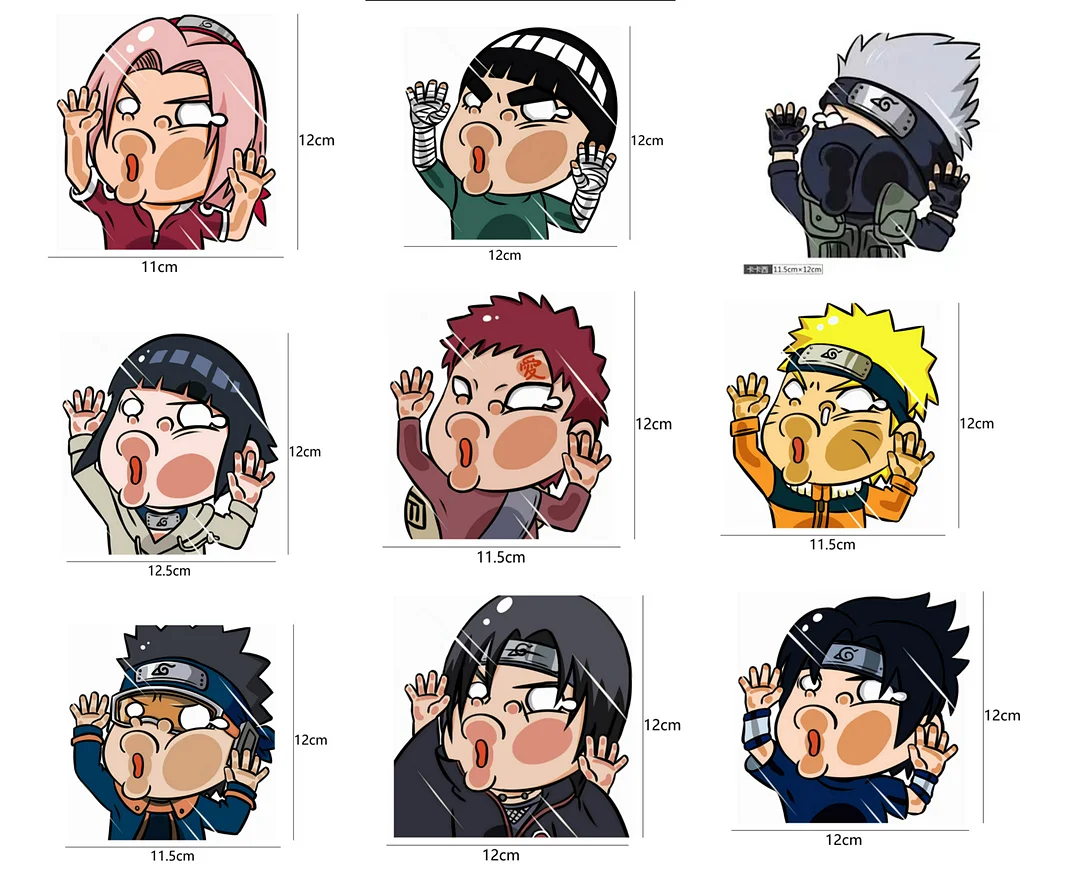 Funny Characters of Naruto Car Stickers Series 001 - Free Shipping - Naruto  [In Stock]