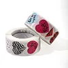 500pcs Heart Shape Holiday Party Birthday Party Sticker Packaging Bags - 2.5cm Diameter Paper Labels