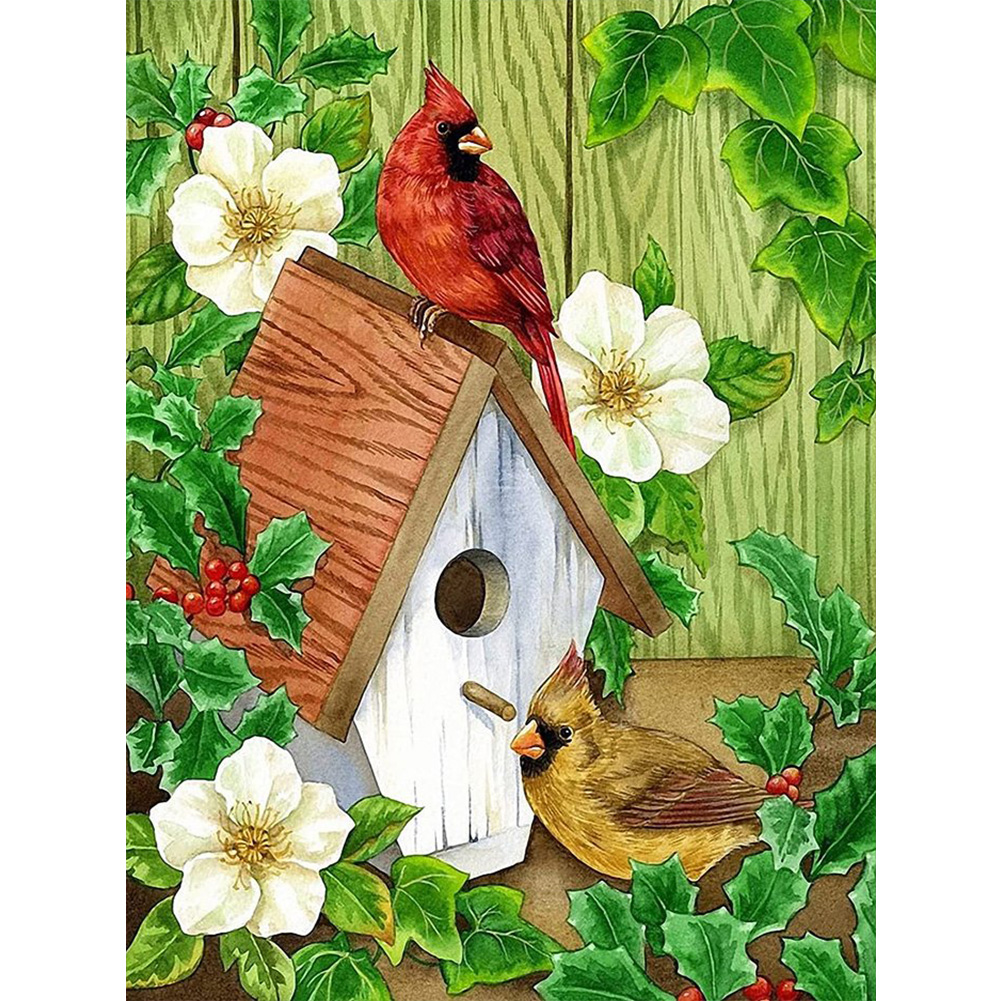 

(Multi-Size) Bird in Nest - Round/Square Drill Diamond Painting - 30*40CM, Square diamond 30*40cm, 501 Original