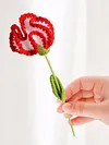 (Finished Product)Crochet Carnation Artificial Carnation Exquisite Aesthetic for Gift Home Office Decor