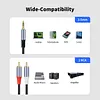 3.5mm To RCA Cable Nylon Braided 3.5mm 1/8 Inch Male TRS To 2 RCA Y Splitter Cable for Smartphones MP3 Tablets Speakers HDTV