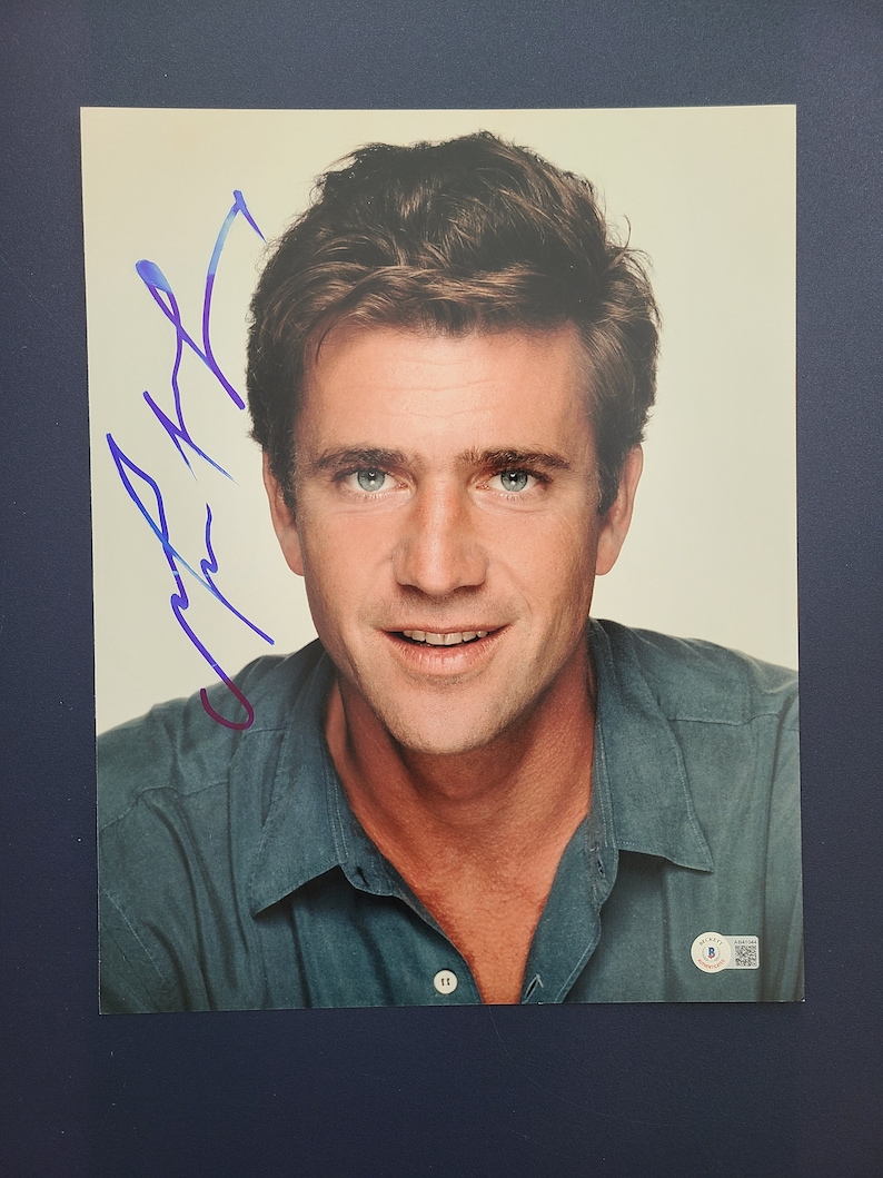 Mel Gibson signed 11x14 Photo Poster painting Beckett BAS LOA