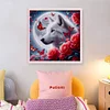Rose And Wolf Under The Moon-11CT Stamped Cross Stitch 40*40cm/15.75*15.75in