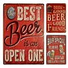 3PCS mot de bi&egrave;re - Ensemble de panneaux en m&eacute;tal(20*30cm/30*40cm)
