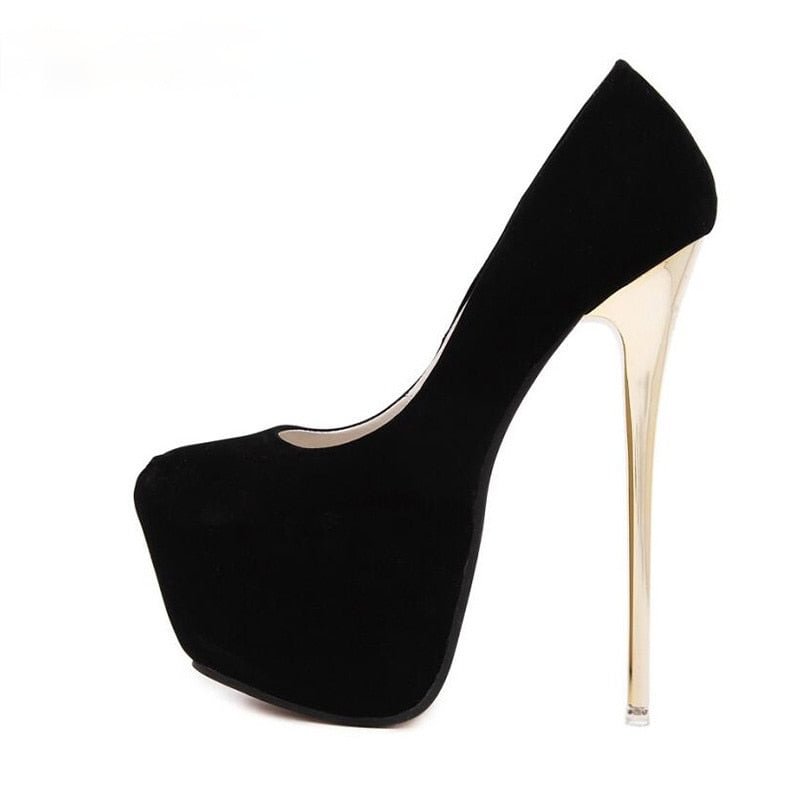 Comemore 2022 Red Black Pumps Luxury Women Shoes High Heels Stripper Platform Woman Stiletto 16cm Summer Spring Plus Size 44 45