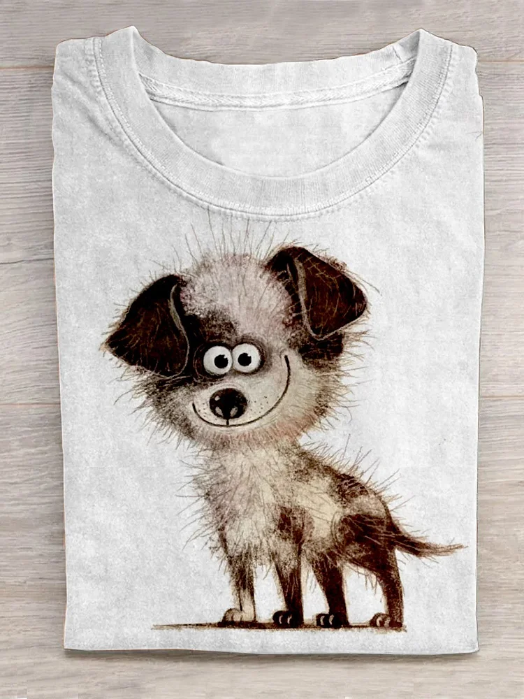 Funny Dog Art Design T-shirt