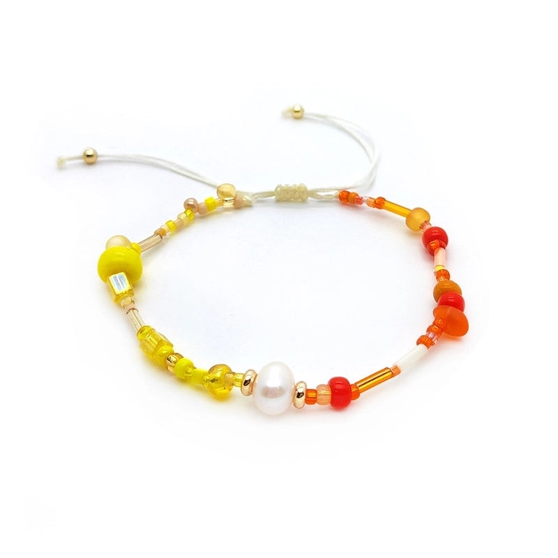 Minimalist Classic Style Round Freshwater Pearl Seed Bead Beaded Plating 18k Gold Plated Women’s Bracelets