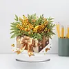 (US Local)Flower Double Sided Effect Table Top Diamond Painting Desktop Ornaments Kit (Christmas)
