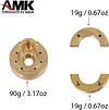 AMK Brass RC Wheel Hub Outer Portal Drive Housing Counterweight Balance Weight 128g for 1/10 RC Crawler Car Traxxas TRX4 TRX6 Upgrade Parts(4PCS,512g)