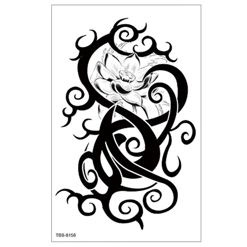 Fake temporary tattoo stickers Violet flowers rose arm shoulder tattoo Sticker Chest waterproof lady women big on body leg men