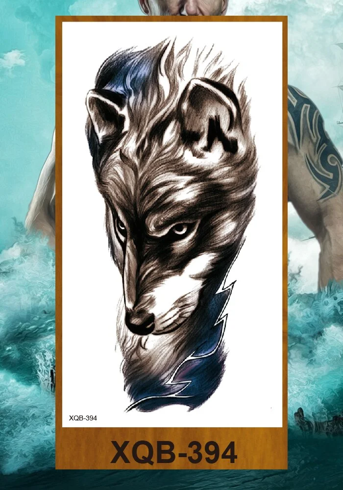 Sexy Fake Tattoo for Woman Large Leg Thigh Body Tattoo Stickers Waterproof Temporary Tattoos Peony Lotus Flowers Fish Dragon