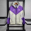 2023/2024 Juventus Windbreaker(White-Purple)Football Shirt 1:1 Thai Quality