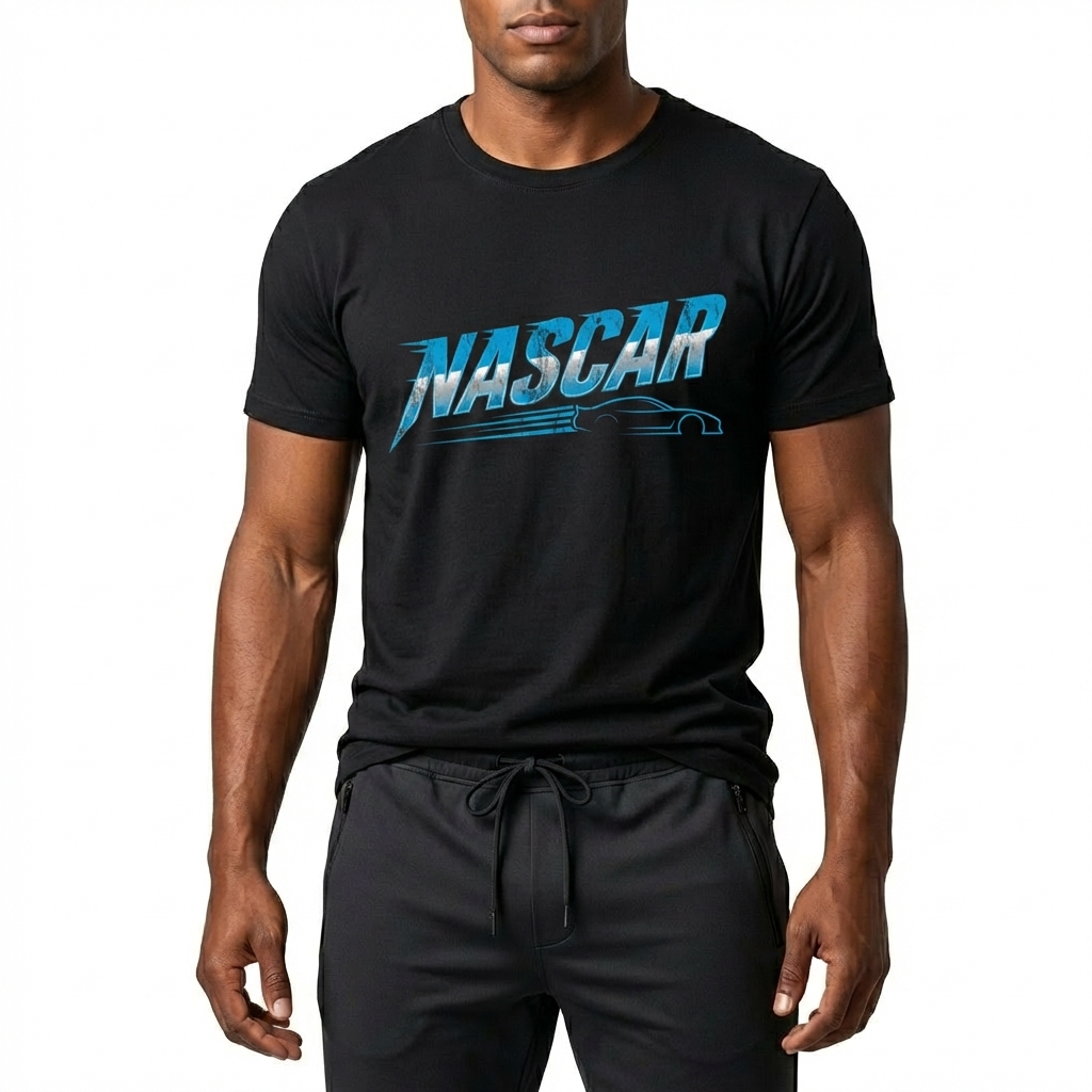  Men's American Racing-themed Casual Printed Short-Sleeved T-shirt Avantcool