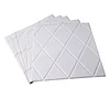 10 Pack | 40 Sq ft 3D White Foam Self Adhesive Wall Panels - Alligator Skin Design